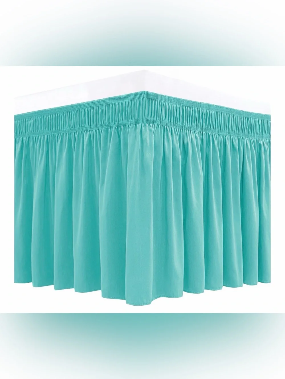 Aqua King Bed Skirt, Biscayne Bay. Elegant Ruffled Design